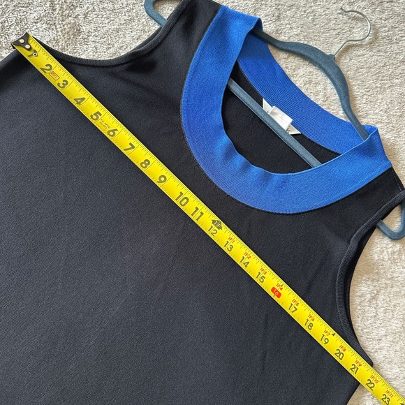 Vintage Exclusively Misook Colorblock Blouse Black Knit Roundneck Y2K Size 1X - Picture 6 of 7